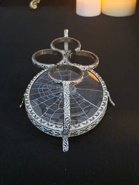 Image 2 of Ornate Oval Regent of London Vintage lipstick holder with preserved spider web