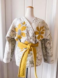 Image 1 of Handmade Upcycled Embellished Cross Over Kimono Jacket 