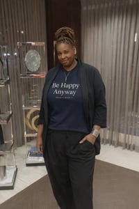 Image 2 of  Happy Anyway Affirmation Shirt for Women | Positive Mindset T-Shirt | Self Love Graphic Tee