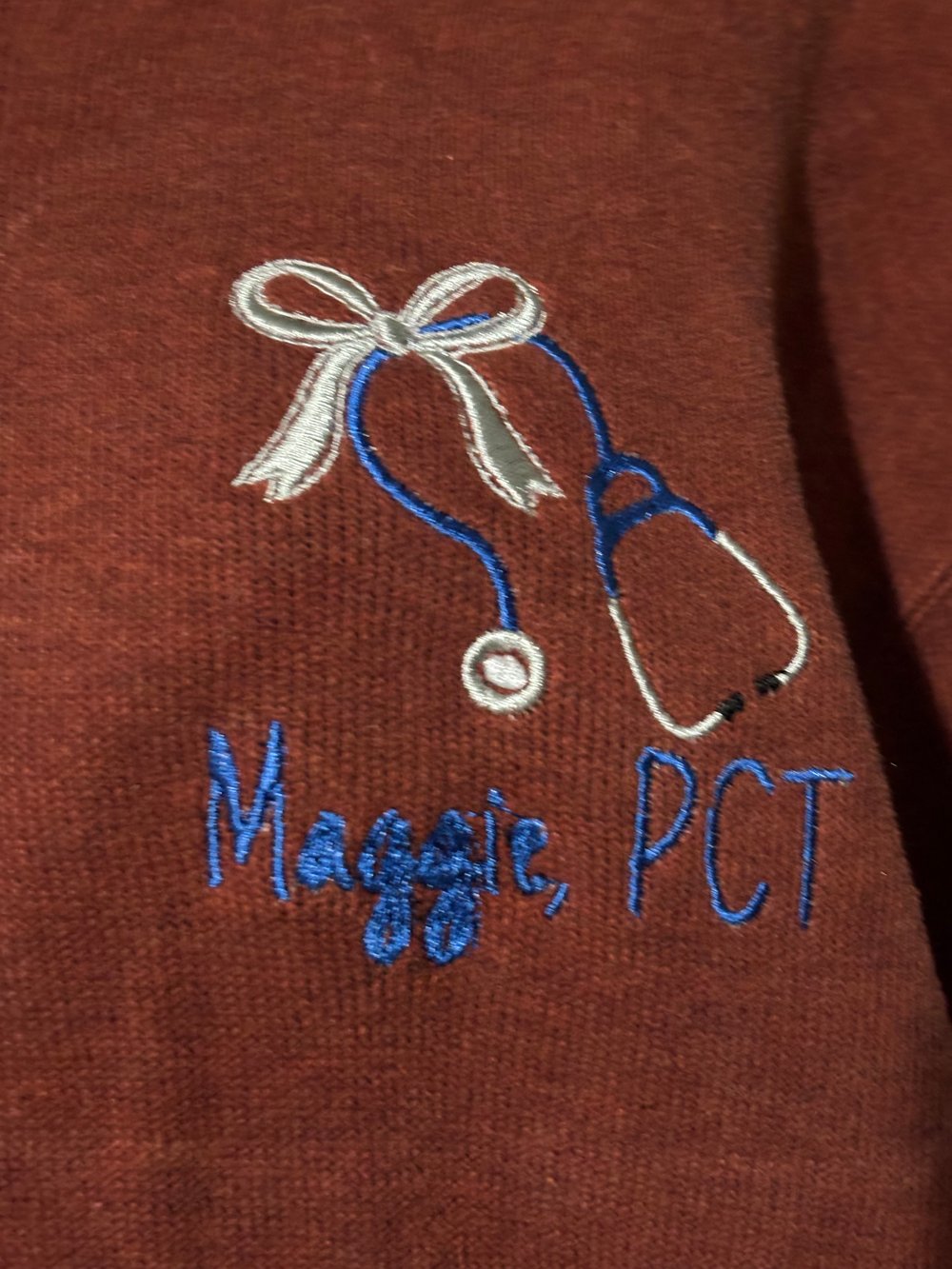 Image of Custom Name & Title Quarter Zip Sweatshirt | Embroidered Pullover for Nurses, Realtors, Teachers