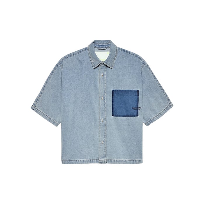 Image of NEW AMSTERDAM SURF ASSOCIATION LYOCELL SHORT SLEEVES LIGHT BLUE