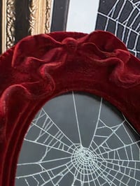 Image 2 of Gothic Red velour framed Spider web
