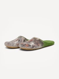 Image 2 of Green Heel Wool Slip-ons