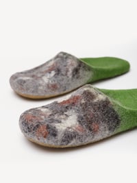 Image 4 of Green Heel Wool Slip-ons