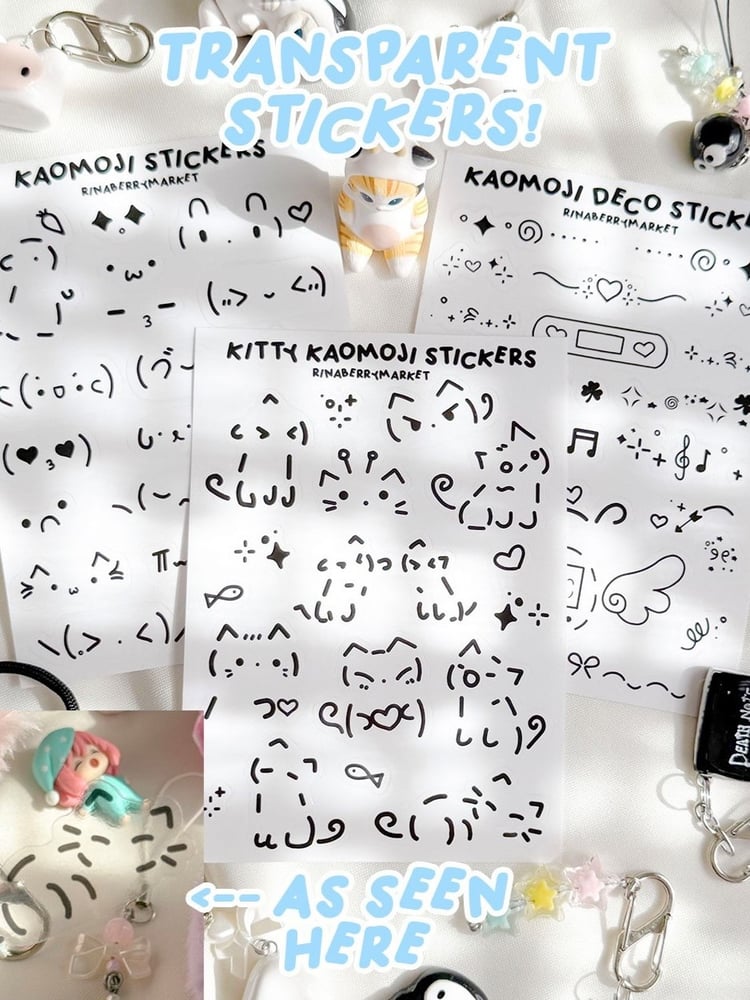 Image of kaomoji stickers!