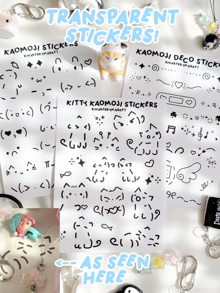 Image of kaomoji stickers!