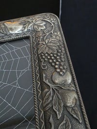 Image 3 of Silver metal ornate detail framed preserved web