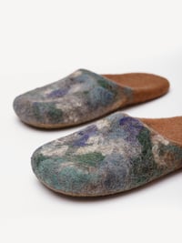 Image 4 of Brown Heel Wool Slip-ons