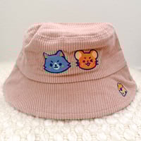 Image 1 of Cat and Mouse Corduroy Bucket Hat