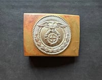 Image 1 of Pre-WW2 (Nazi Germany) SA EM/NCO Sunwheel Swastika Belt Buckle