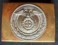 Image 2 of Pre-WW2 (Nazi Germany) SA EM/NCO Sunwheel Swastika Belt Buckle