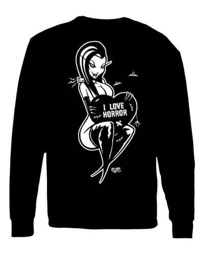 Image of preorder I LOVE HORROR  -  Longsleeve tshirt- ships APRIL 25th 