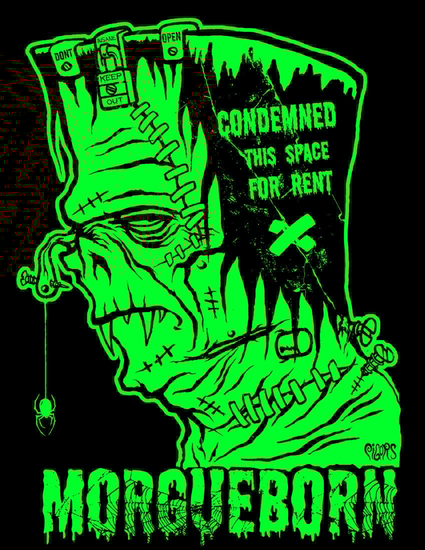 Image of preorder - MORGUEBORN - ZIP UP HOODIE - SHIPS APRIL 25TH