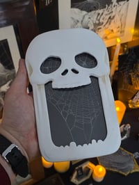 Image 1 of Retro White skull framed - preserved web