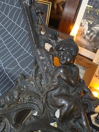 Image 2 of LARGE statement Antique Beatrice ornate frame with a real preserved web 