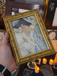 Image 1 of Antique Erotic Art with preserved spider web 