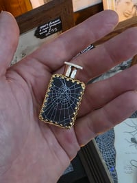 Image 2 of RARE VINTAGE ornate perfume bottle with preserved web 