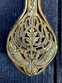 Image 5 of Ornate Large Vintage Hand mirror with Real Preserved Web- 1