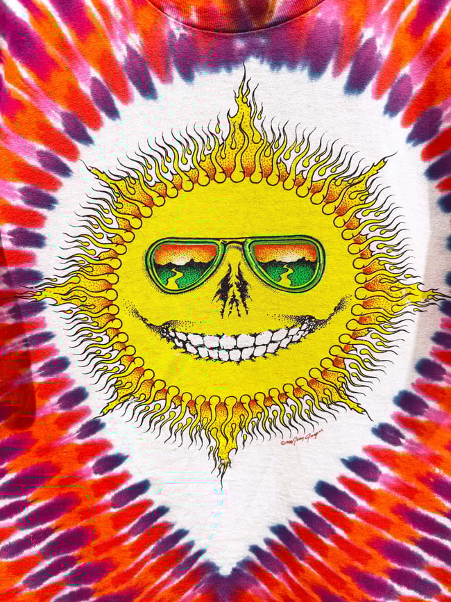Grateful Dead 1988 Jerry Jaspar Sun Moon T-Shirt - Fits L
