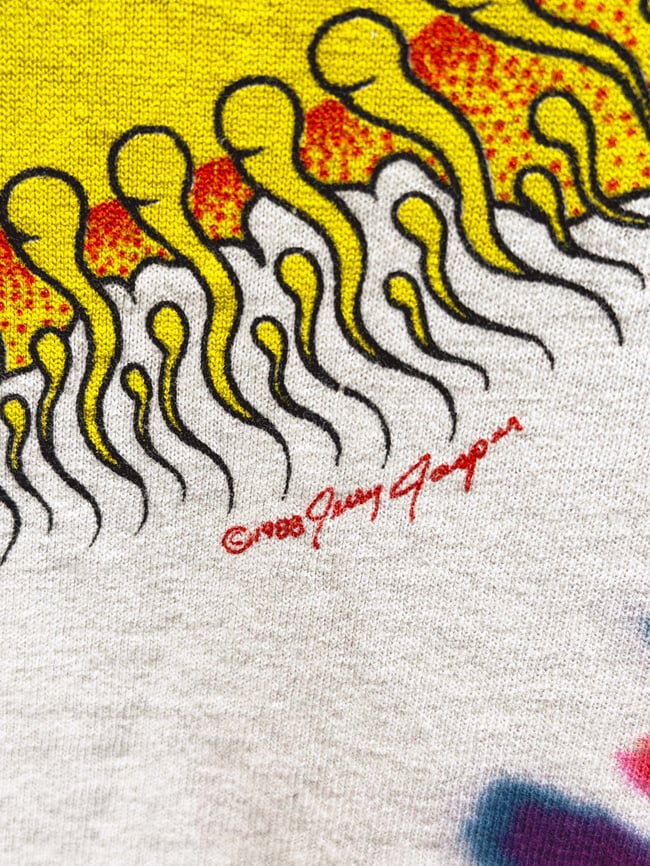 Grateful Dead 1988 Jerry Jaspar Sun Moon T-Shirt - Fits L