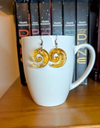 Amber Swirl Pendant Earrings