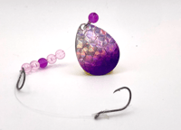 Violet Pulse  Premium Hand Tied Walleye Crawler Harnesses