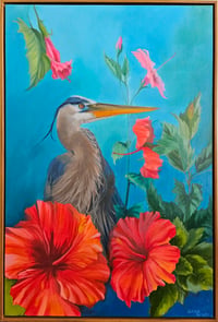 Heron & Hibiscus