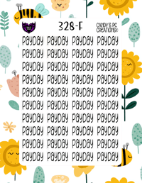 Image 1 of Pay Day Planner Sticker Font F-F24