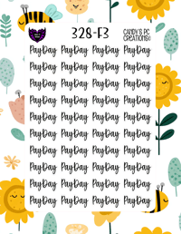 Image 4 of Pay Day Planner Sticker Font F-F24