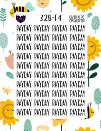 Image 5 of Pay Day Planner Sticker Font F-F24