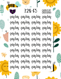 Image 6 of Pay Day Planner Sticker Font F-F24