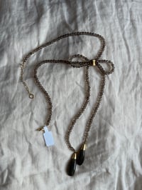 Image 2 of Smoky Quartz Bow Necklace