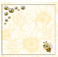 Handmade Whimsical Bumblebee Mini Notepad, yellow, sunflower, bee, gift, writing, note, pad
