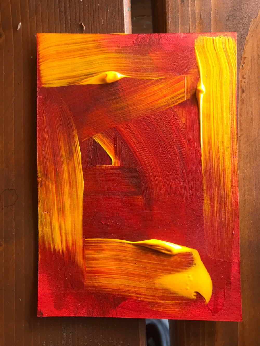 Image of Red and yellow study