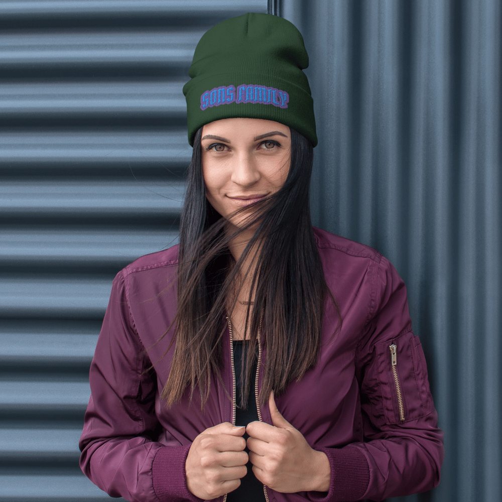 EMBROIDERED FAMILY COLORS BEANIE