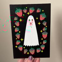 strawberry ghostie original painting 
