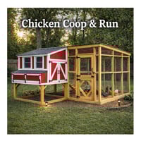 Image 1 of Chicken Coop & Run Plans DIY Walk in Large Modern Coop-Run Design Backyard Build Guide