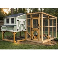 Image 3 of Chicken Coop & Run Plans DIY Walk in Large Modern Coop-Run Design Backyard Build Guide