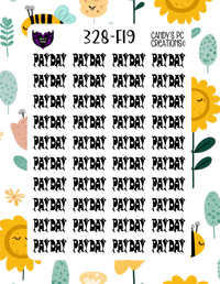 Image 20 of Pay Day Planner Sticker Font F-F24