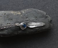 Image 3 of Labradorite Leaf Silver Necklace