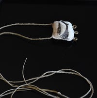 Image 3 of Sacred Palo Santo Resin, fibre, silver, brass, waxed cotton necklace