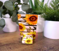 Image 3 of Handmade Cellphone Stand/Dock, sunflowers, yellow, iphone, samsung, android, gift, phone, charging