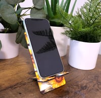 Image 4 of Handmade Cellphone Stand/Dock, sunflowers, yellow, iphone, samsung, android, gift, phone, charging