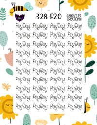 Image 21 of Pay Day Planner Sticker Font F-F24
