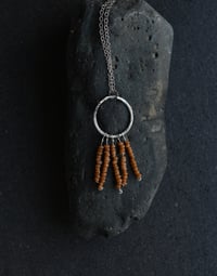 Image 1 of Sacred Myrrh Bead Silver Talisman Necklace