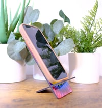 Image 4 of Handmade Tie Dye Cellphone Stand/Dock, Iphone, Samsung, Android, gift, phone, cell, accessory