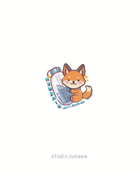 Image 3 of Hydrate Don’ Diedrate Luna Fox Holographic Die-Cut Sticker