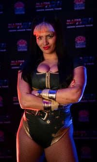 Image 1 of TNA WORN GREEN AND GOLD WRESTLING GEAR