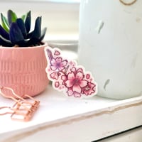 Image 2 of Sakura Cherry Blossom Branch Holographic Die-Cut Sticker