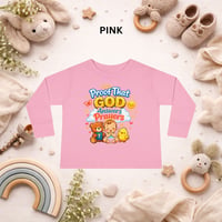 Image 2 of Toddler Long Sleeve Tee — "Proof That God Answers Prayers" Religious Faith Kids Shirt